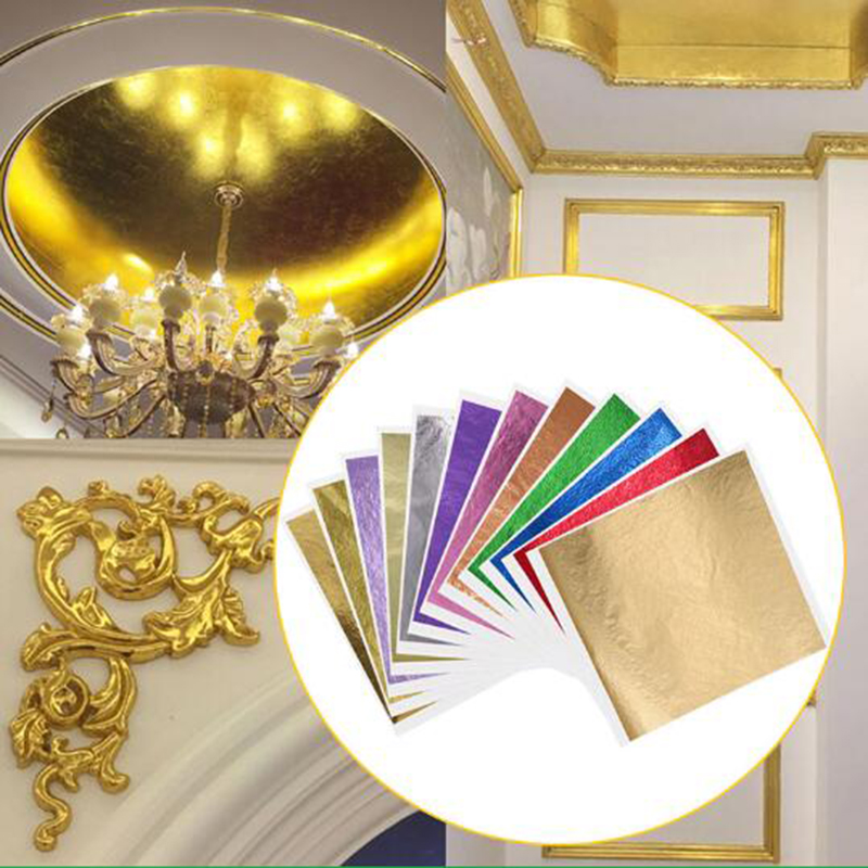 Interior Design Paper - 1000pcs/pack 13cm Leaf Sheets Gold Leaf