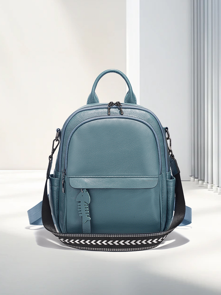 Interior Design Women - Zency Genuine Leather Backpack Convertible Shoulder