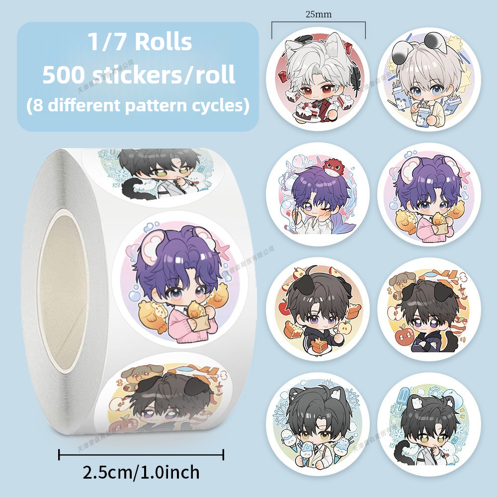 Interior Design Paper - 500Pcs Roll Kawaii Cartoon Stickers Sets