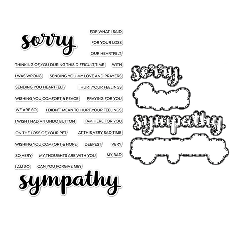 Interior Design Paper - New 2022 Sympathy Words Clear Stamps
