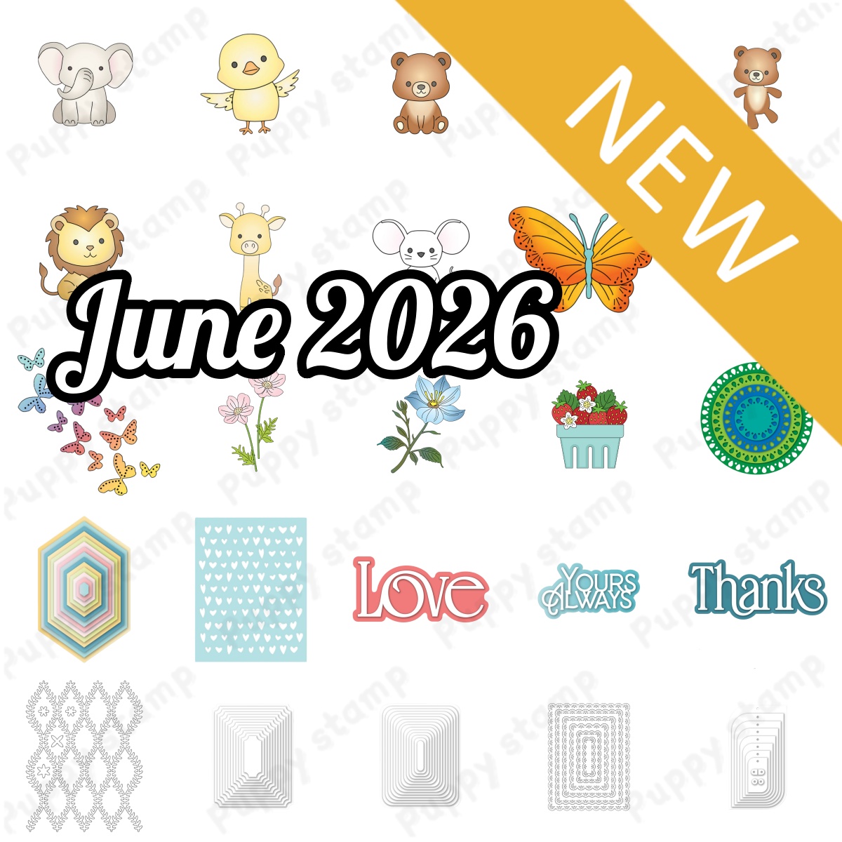 Interior Design Paper - Butterfly Bear Birdie Elephant Giraffe Metal