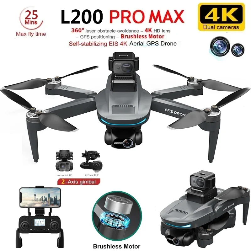 L200 PRO MAX Drone 4K 2-Axis P - Interior Design Game avaliação e preço