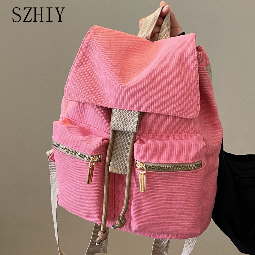Canvas Backpack Women Travel B - Interior Design Women avaliação e preço