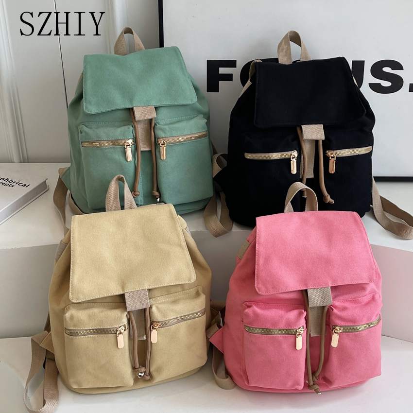 Canvas Backpack Women Travel B - Interior Design Women avaliação e preço