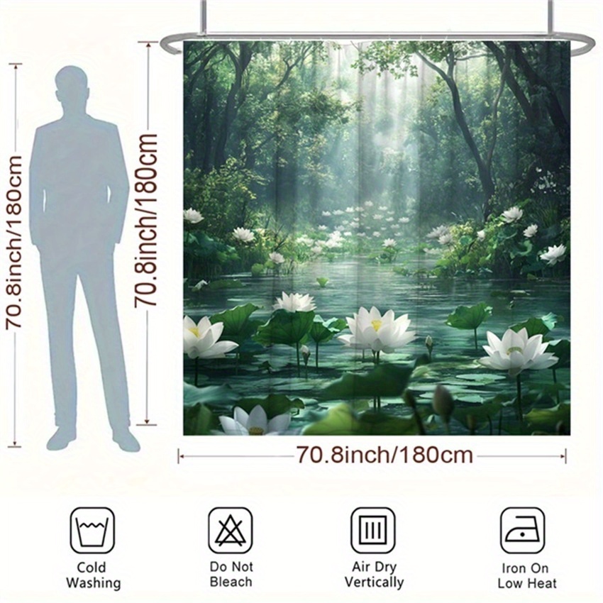 Lotus Forest Shower Curtain Po - Interior Design Zen Style avaliação e preço