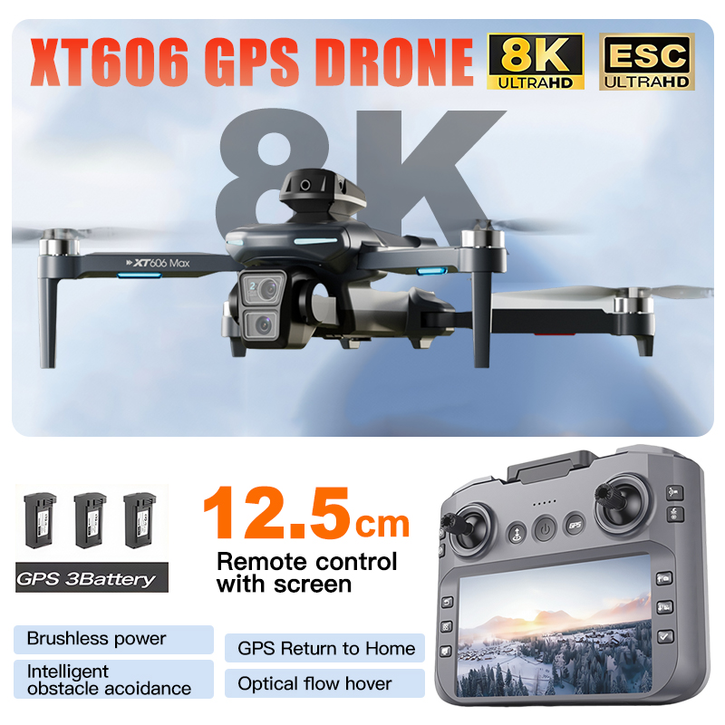 XT606 MAX 3 battery Drone 4k 8 - Interior Design Game avaliação e preço