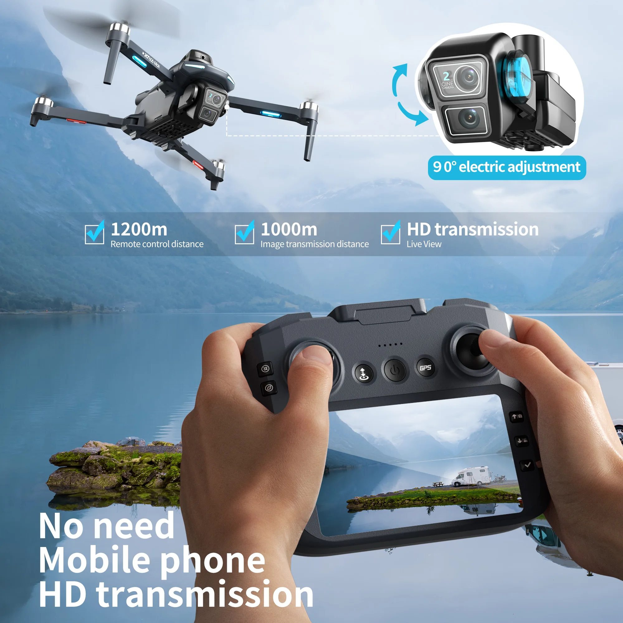 Lenovo XT606 MAX GPS Drone 4k  - Interior Design Game avaliação e preço