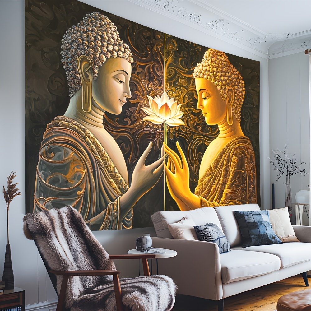 Buddha Lotus Wall Tapestry Spi - Interior Design Zen Style avaliação e preço