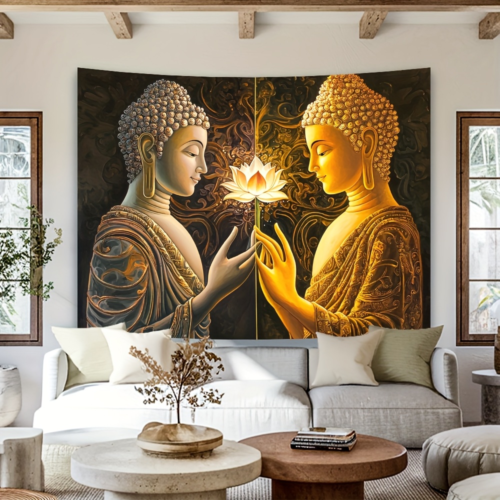 Buddha Lotus Wall Tapestry Spi - Interior Design Zen Style avaliação e preço