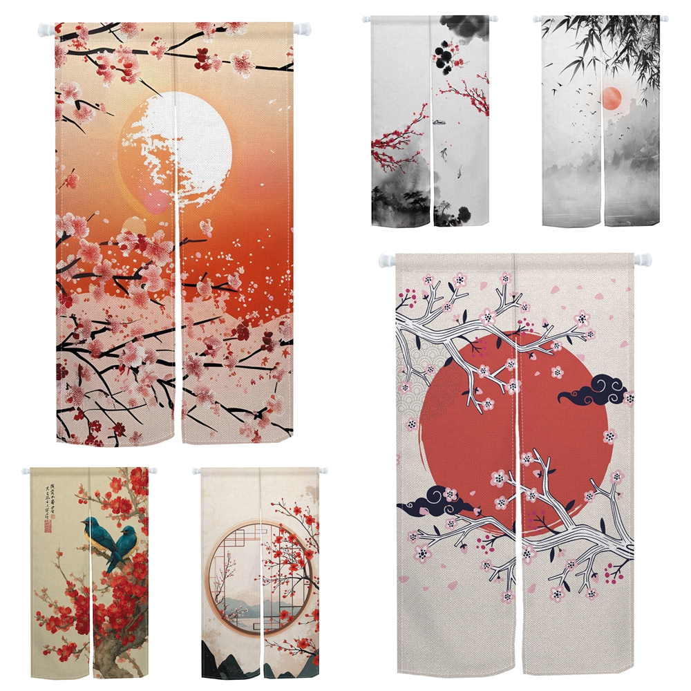 Japanese Door Curtain Cherry B - Interior Design Zen Style avaliação e preço