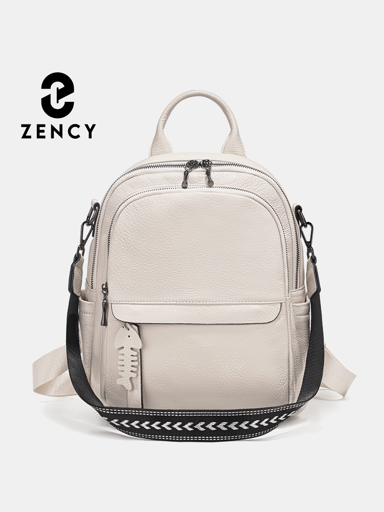 Zency Genuine Leather Backpack - Interior Design Women avaliação e preço