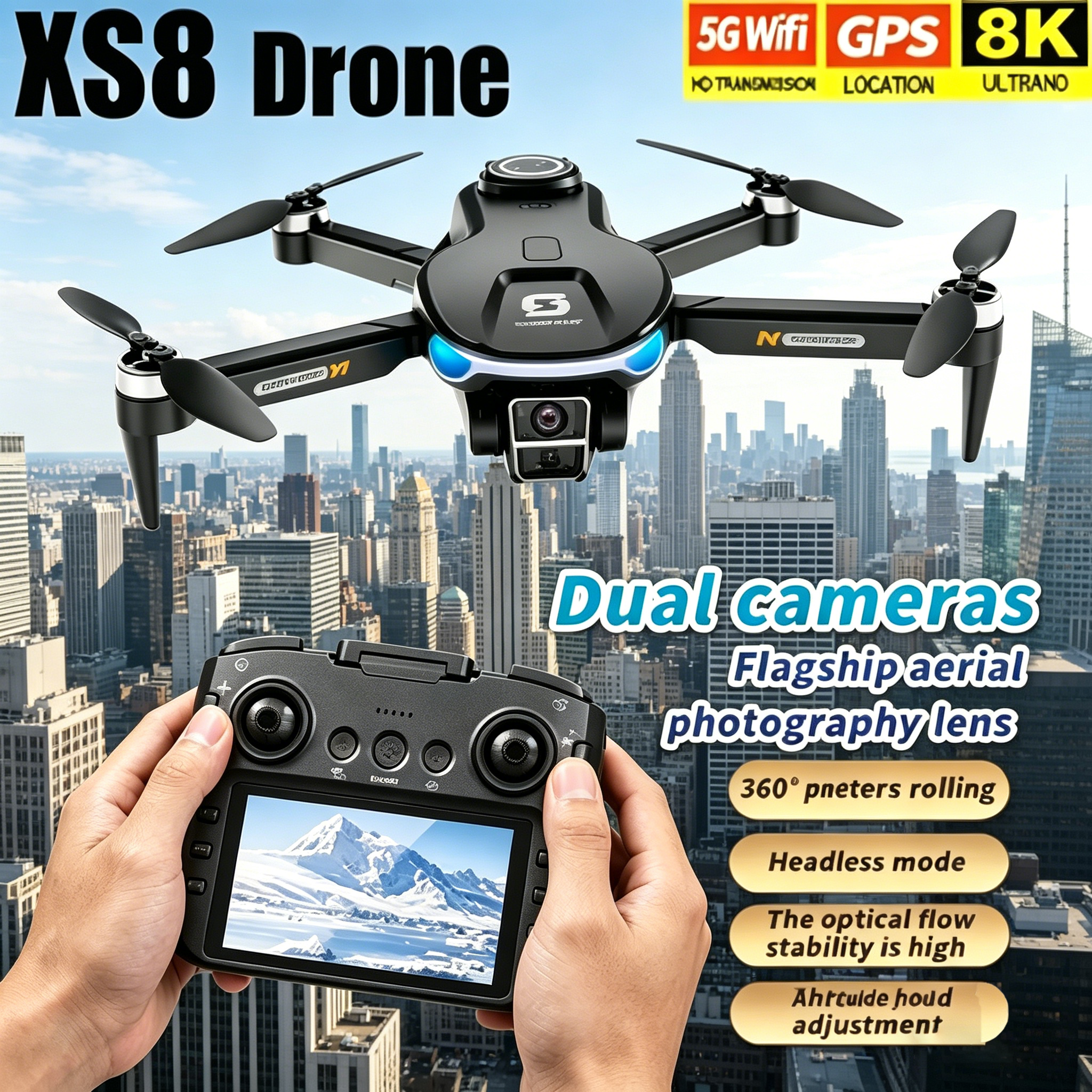 HD 8K Professional GPS Drone w - Interior Design Game avaliação e preço