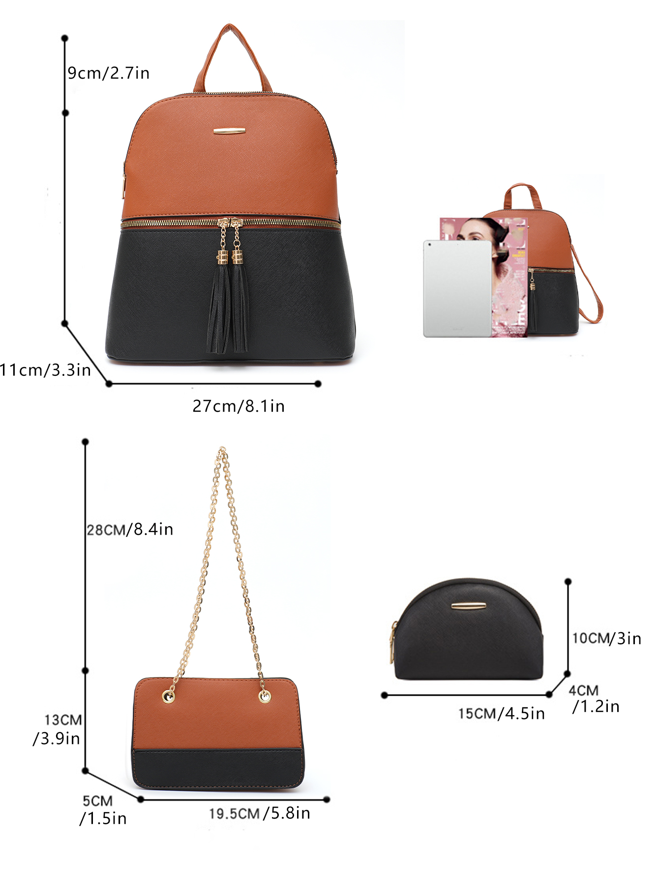 4 PCS Bags Set Women's Fashion - Interior Design Women avaliação e preço