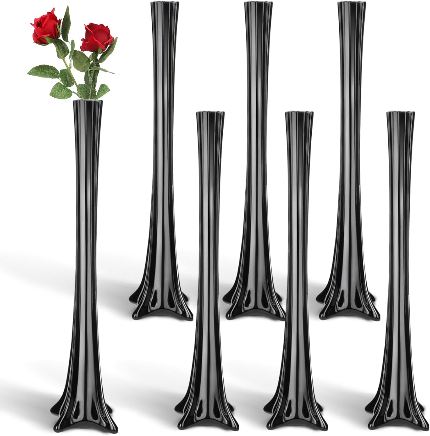 6 Pcs Eiffel Tower Vases 16 In - Fluted Vase Tall avaliação e preço