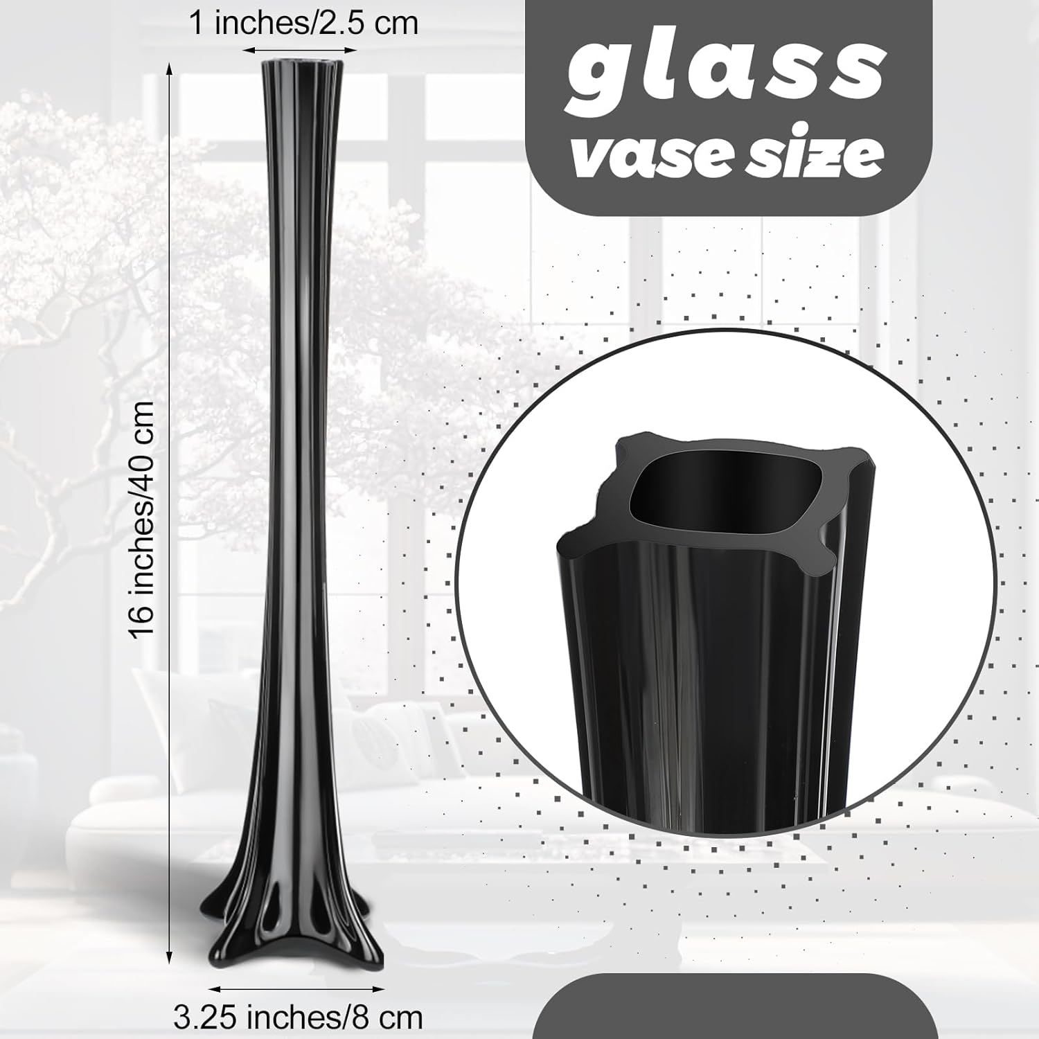 6 Pcs Eiffel Tower Vases 16 In - Fluted Vase Tall avaliação e preço