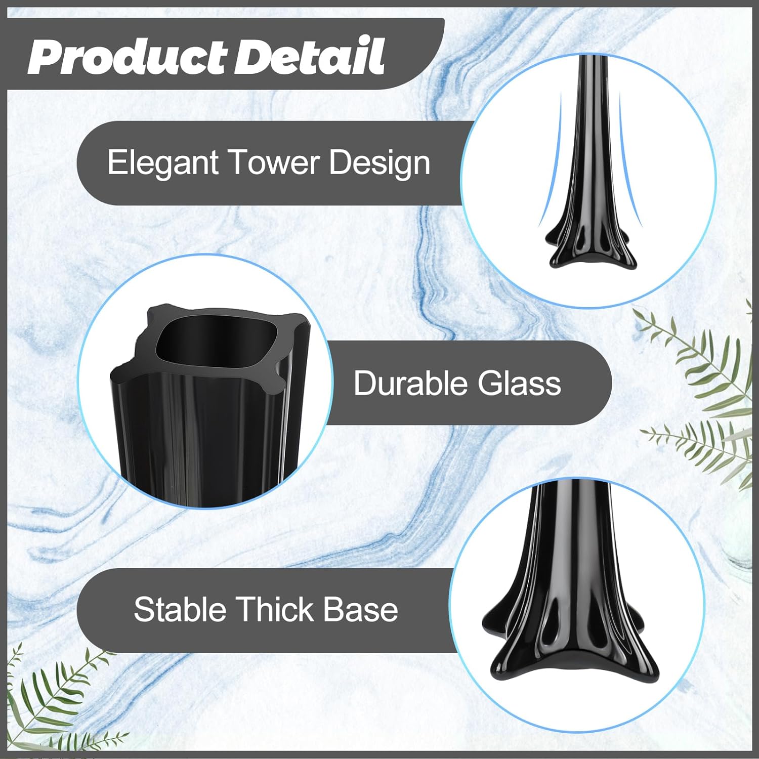 6 Pcs Eiffel Tower Vases 16 In - Fluted Vase Tall avaliação e preço