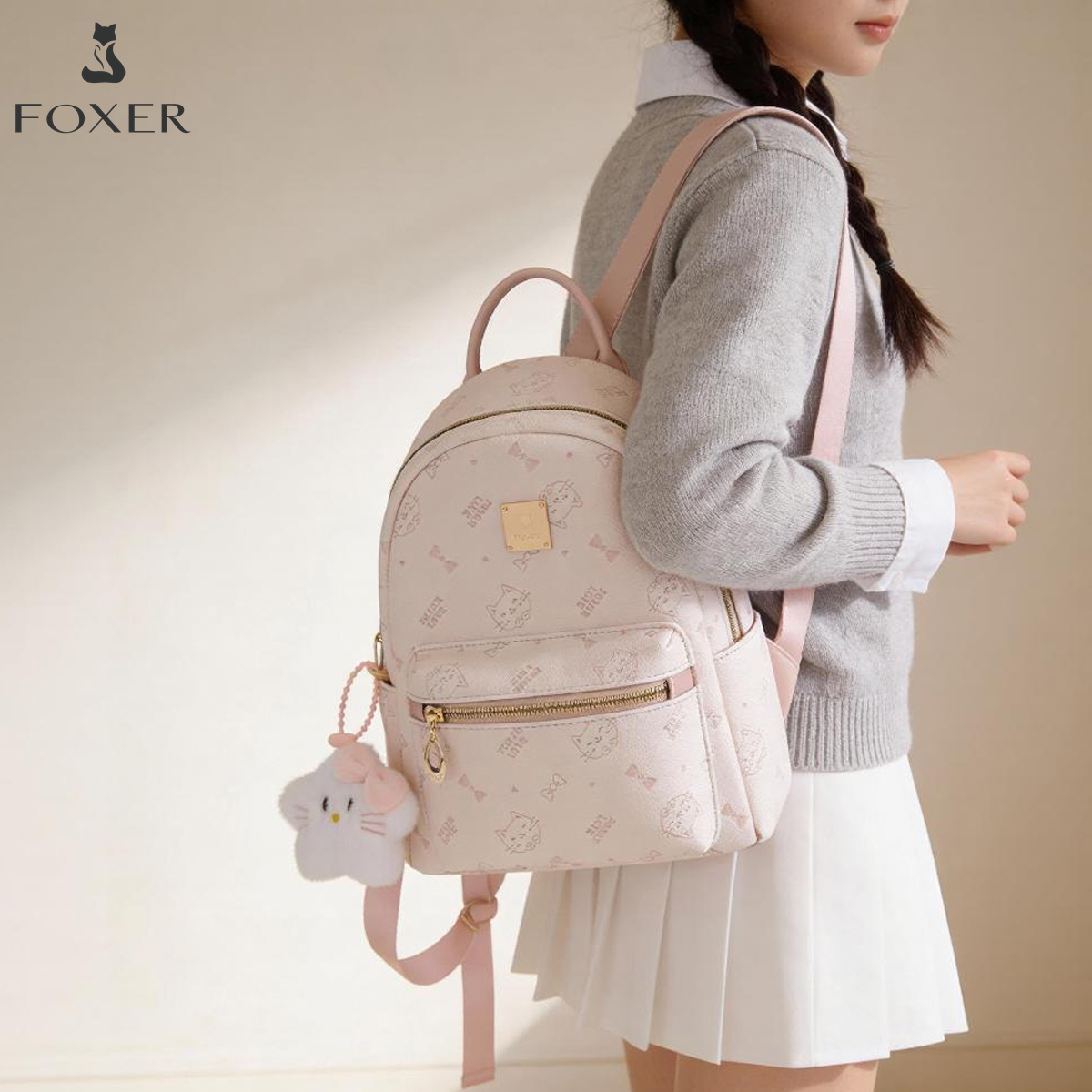 FOXER Brand PVC Leather Backpa - Interior Design Women avaliação e preço