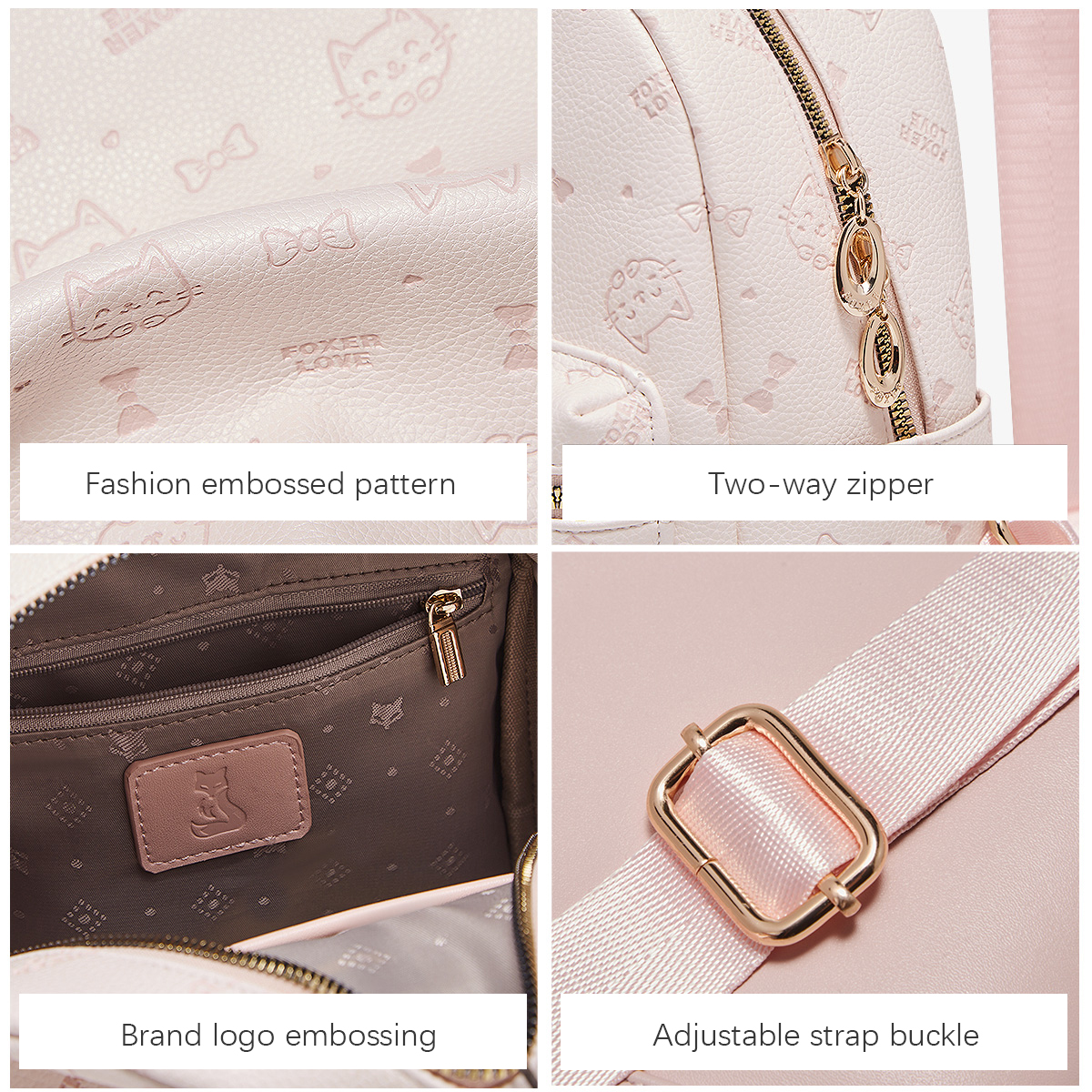 FOXER Brand PVC Leather Backpa - Interior Design Women avaliação e preço