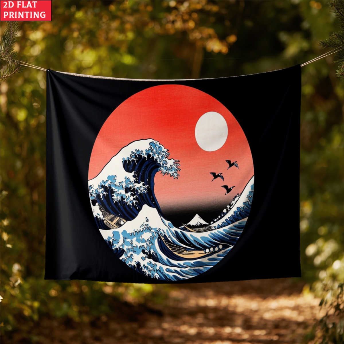 unframed Japanese Wave Sunset  - Interior Design Zen Style avaliação e preço
