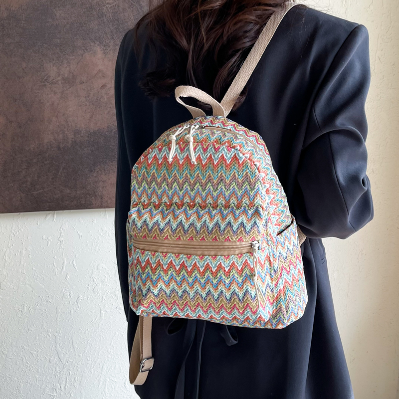 Colorful Grass Woven Backpack  - Interior Design Women avaliação e preço
